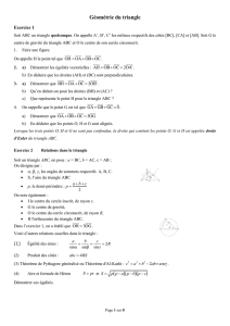 Géométrie du triangle ( )( )( )