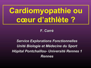 Cardiomyopathie ou cœur d`athlète