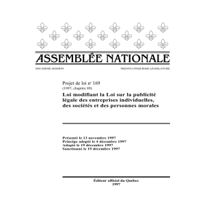 1997, c. 89 - Les Publications du Québec