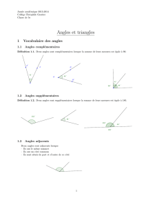 Angles et triangles - Collège Théophile Gautier