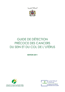 guide de détection précoce des cancers du sein et du col de l`utérus