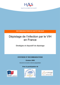 Dépistage de l`infection par le VIH en France