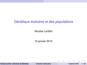 Génétique évolutive et des populations