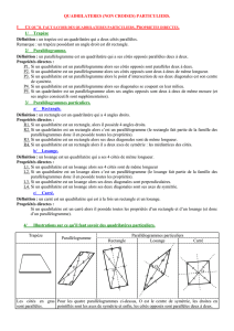 QUADRILATERES (NON CROISES) PARTICULIERS. 1/ Trapèze