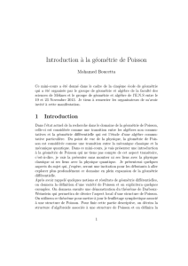 Introduction `a la géométrie de Poisson