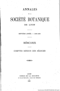 société botaniqu e - Société linnéenne de Lyon