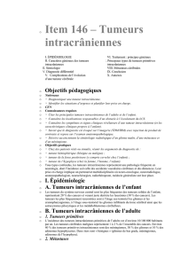 o Item 146 – Tumeurs intracrâniennes