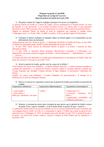 Correction de l`exercice du DNB : appel du général de Gaulle du 22