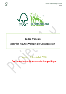 Cadre français pour les Hautes Valeurs de Conservation