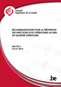 Conseil Supérieur de la Santé Recommandations