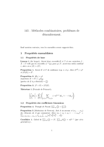 145 - Méthodes combinatoires, problèmes de dénombrement.