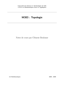 M303 : Topologie