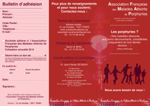 association porphyrie - Solidarité Handicap Autour des Maladies