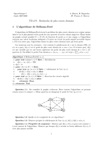 1 L`algorithme de Bellman-Ford