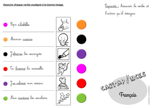 Capacité : Associer ²le verbe ²et ²l`action qu`²il désigne. Papa ²
