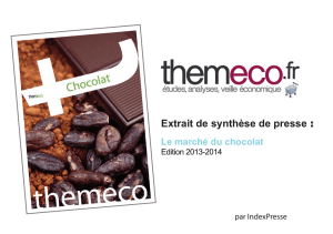 Exemple de synthèse Themeco : Chocolat