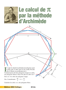 Calcul de π par la méthode d`Archimède