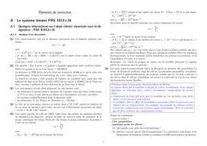 Éléments de correction : A Le système binaire PRS 1913+16