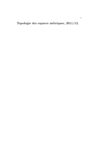 Topologie des espaces métriques, 2011/12.