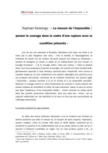 Raphael Alvarenga : « La mesure de l`impossible : penser le