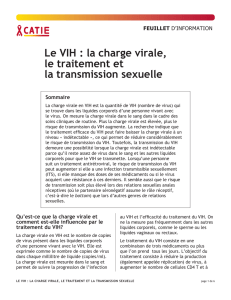la charge virale, le traitement et la transmission sexuelle