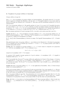 M2 Math – Topologie Algébrique