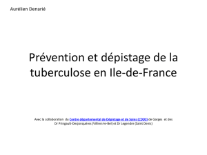 Prévention et dépistage de la tuberculose en Ile-de
