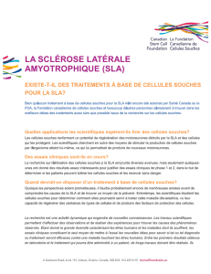 LA SCLÉROSE LATÉRALE AMYOTROPHIQUE (SLA)