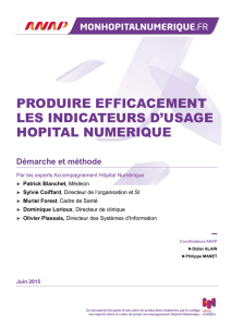 PRODUIRE EFFICACEMENT LES INDICATEURS D`USAGE