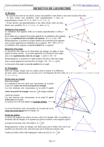 Géométrie MEMENTO