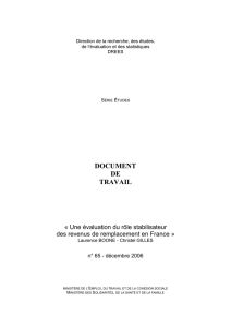 Une évaluation du rôle stabilisateur des revenus de