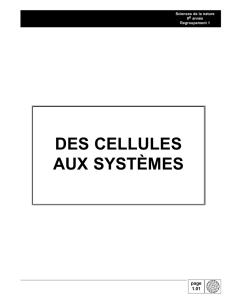 Des cellules aux systèmes - Manitoba Education and Training