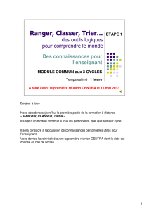 Ranger, Classer, Trier…