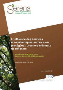 L`influence des services écosystémiques sur les aires protégées