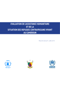 evaluation de l`assistance humanitaire et de la situation des refugies