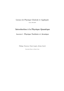 Licence de Physique Générale et Appliquée Introduction à la