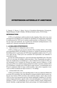 hypertension arterielle et anesthesie