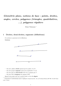 Géométrie plane, notions de base