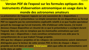 Les instruments d`observation du ciel