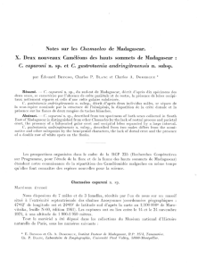 Notes sur les Chamaeleo de Madagascar. X. Deux