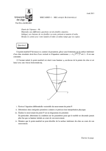 MECA0003-1 - M´ECANIQUE RATIONNELLE Durée de l`épreuve