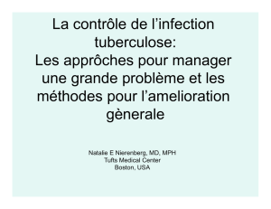 La contrôle de l`infection tuberculose: Les apprôches pour manager