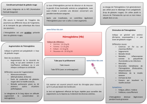 Hémoglobine (Hb) - Fiches
