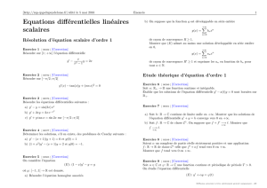 Equations différentielles linéaires scalaires