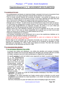 Mouvement des planètes