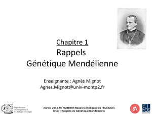 Chap1-1 : la génétique de Mendel