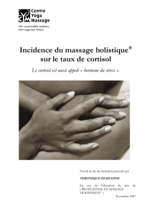 Incidence du massage holistique® sur le taux de cortisol