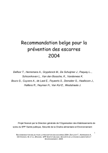 Recommandation belge pour la prévention des escarres