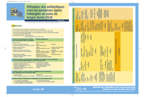 Utilisation des antibiotiques chez les personnes âgées