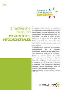 myopathies mitochondriales - AFM